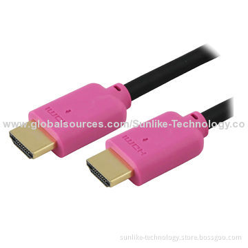 HDMI Cables, Single Molding Type, Golden-plated Connector